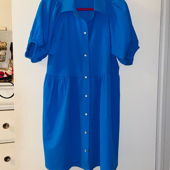 Entro NWOT Vibrant Blue Button-Up Dress - Picture 5 of 6